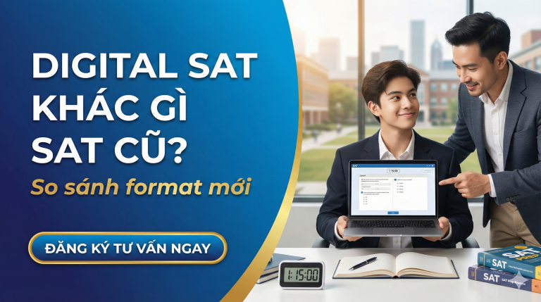 Digital SAT khác gì SAT cũ? Hướng dẫn thi SAT trên máy tính với Bluebook từ A–Z