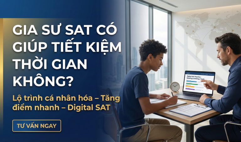 Gia sư SAT có giúp tiết kiệm thời gian không? Phân tích thực tế & cách học nhanh hơn