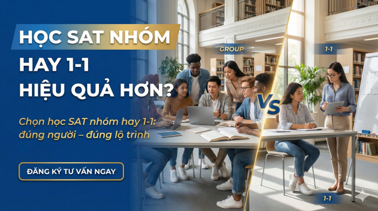 Học SAT nhóm hay 1-1 hiệu quả hơn? Ưu nhược điểm và chi phí thực tế