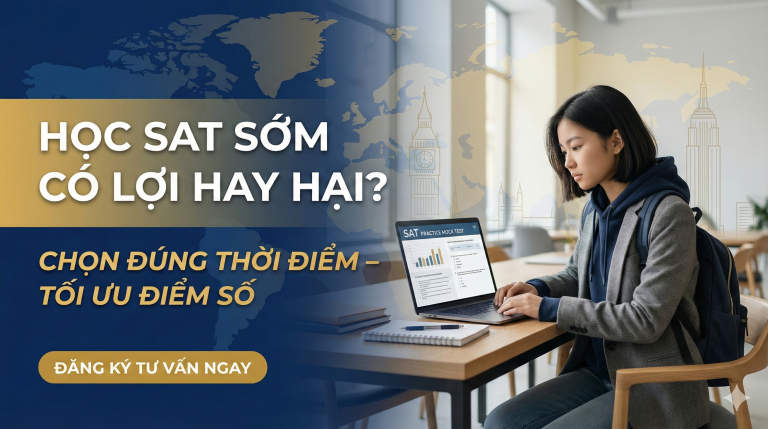 Học SAT sớm có lợi hay hại? Lộ trình tối ưu từ lớp 8–12 để đạt điểm cao