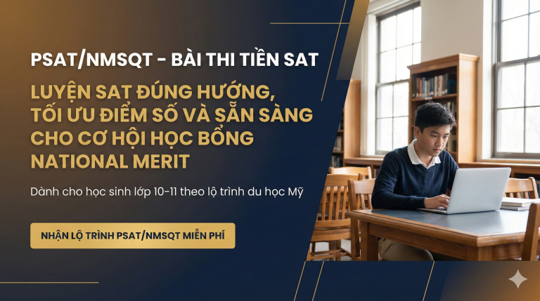 PSAT/NMSQT là gì? Lộ trình luyện SAT và cơ hội học bổng National Merit 2026