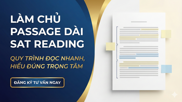 SAT Reading: cách xử lý passage dài hiệu quả với skimming, scanning và chiến thuật thời gian