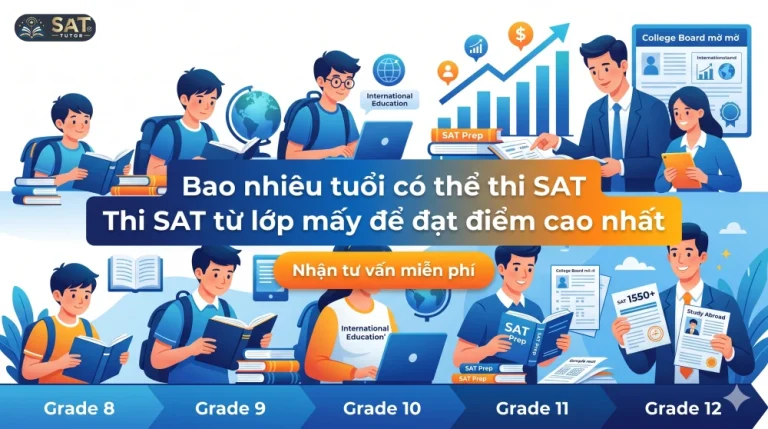 Bao nhiêu tuổi có thể thi SAT? Giải đáp chi tiết từ chuyên gia