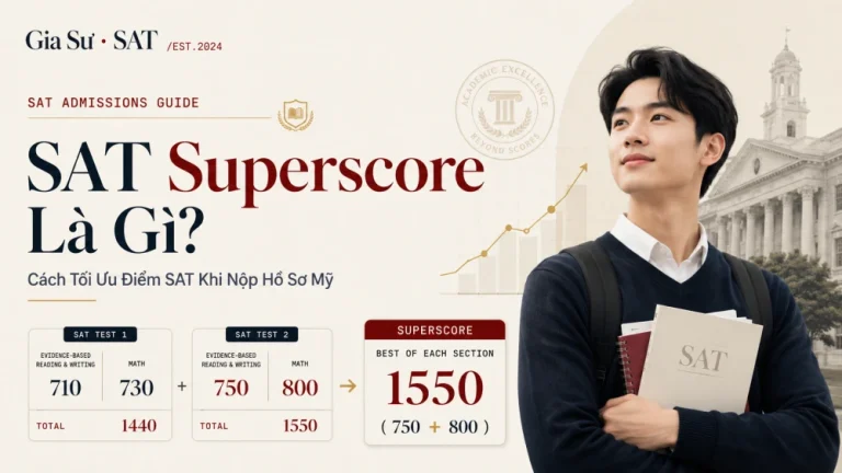 SAT Superscore Là Gì? Cách Tối Ưu Điểm SAT Khi Nộp Hồ Sơ Mỹ