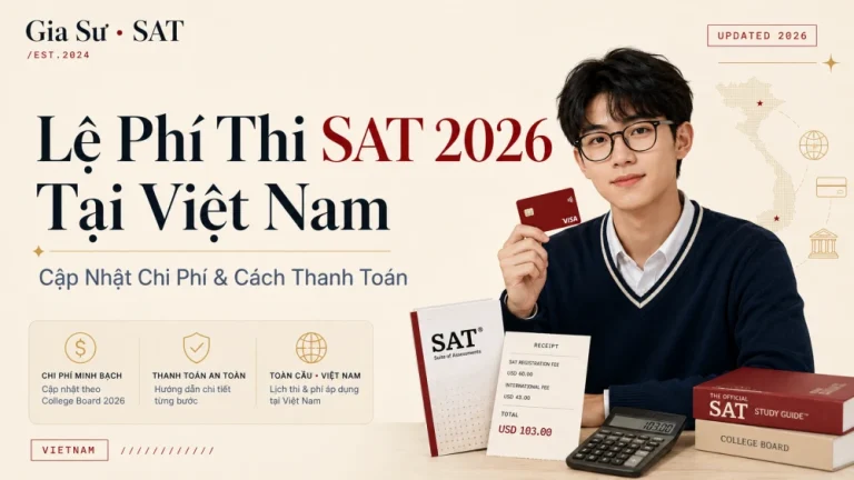 Lệ Phí Thi SAT 2026 Tại Việt Nam: Cập Nhật Chi Phí & Cách Thanh Toán