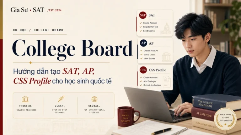 College Board: Hướng dẫn Tạo SAT, AP, CSS Profile Cho Học Sinh Quốc Tế