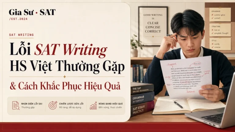 Lỗi SAT Writing Học Sinh Việt Thường Gặp & Cách Khắc Phục Hiệu Quả