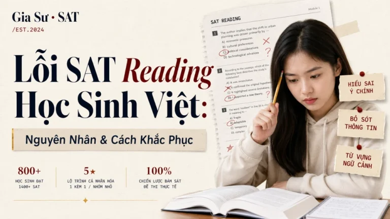 Lỗi SAT Reading Học Sinh Việt: Nguyên Nhân & Cách Khắc Phục