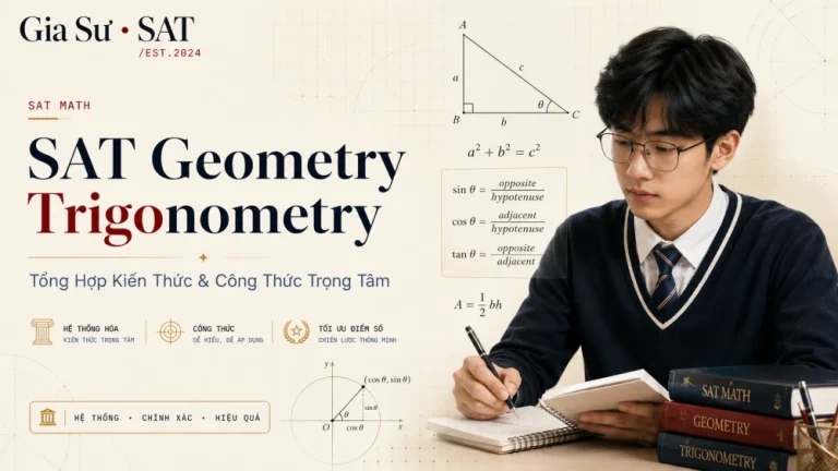 SAT Geometry Trigonometry: Tổng Hợp Kiến Thức & Công Thức Trọng Tâm