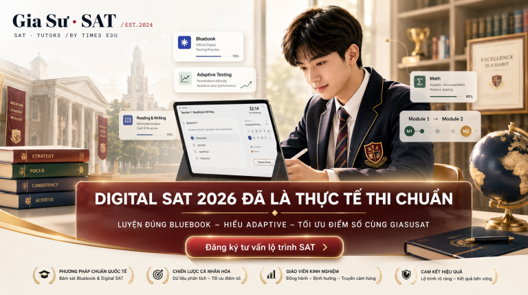 Digital SAT 2026: Mọi thay đổi bạn cần biết