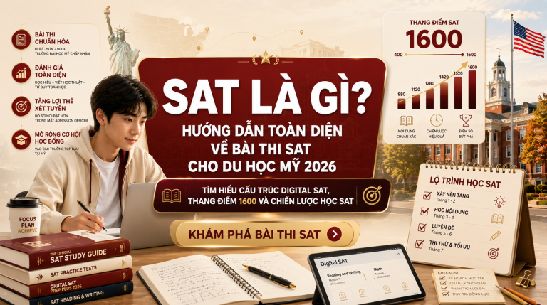 SAT Là Gì? Hướng Dẫn Toàn Diện Về Bài Thi SAT Cho Du Học Mỹ 2026
