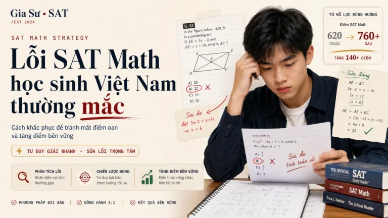 Lỗi SAT Math học sinh Việt Nam Thường Mắc & Cách Khắc Phục
