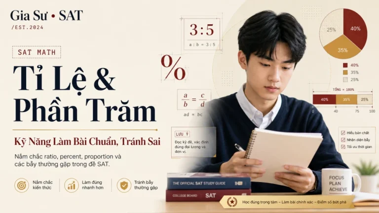 SAT Math Ratios & Percentages: Kỹ Năng Làm Bài Chuẩn, Tránh Sai