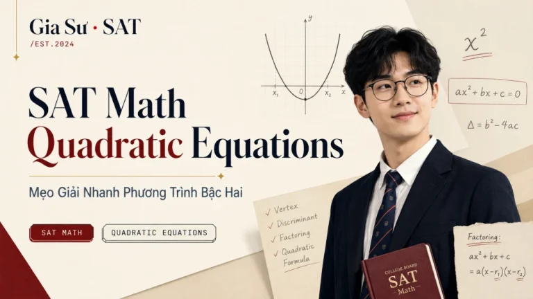 SAT Math Quadratic Equations: Mẹo Giải Nhanh Phương Trình Bậc Hai