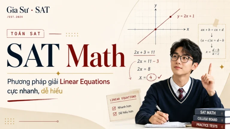 SAT Math: Phương pháp giải Linear Equations cực nhanh, dễ hiểu