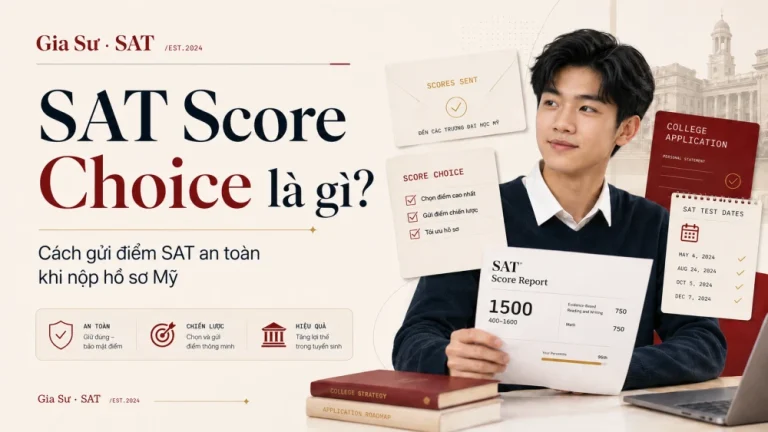 SAT Score Choice là gì? Cách gửi điểm SAT an toàn khi nộp hồ sơ Mỹ