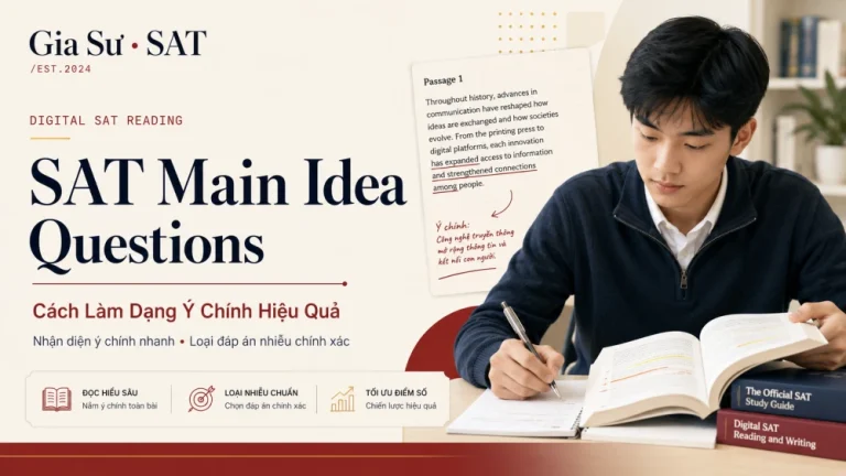 SAT Main Idea Questions: Cách Làm Dạng Ý Chính Hiệu Quả