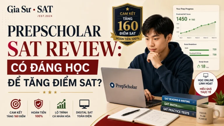 PrepScholar SAT Review: Có Đáng Học Để Tăng Điểm SAT?