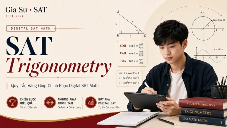 SAT Trigonometry: Quy Tắc Vàng Giúp Chinh Phục Digital SAT Math