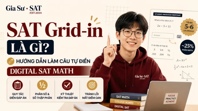 SAT Grid-in là gì? Hướng dẫn làm câu tự điền Digital SAT Math