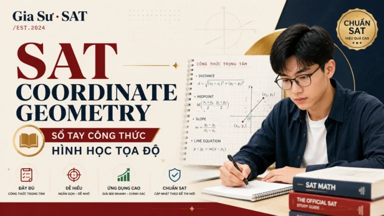 SAT Coordinate Geometry: Sổ Tay Công Thức Hình Học Tọa Độ