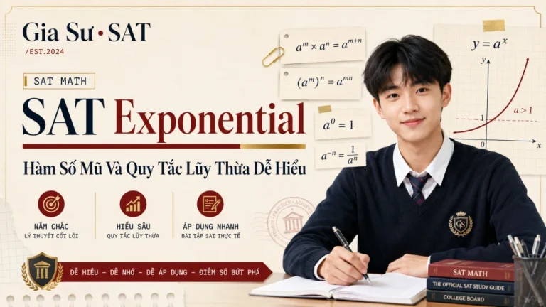 SAT Exponential: Hàm Số Mũ Và Quy Tắc Lũy Thừa Dễ Hiểu