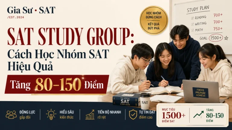SAT Study Group: Cách Học Nhóm SAT Hiệu Quả Tăng 80–150 Điểm