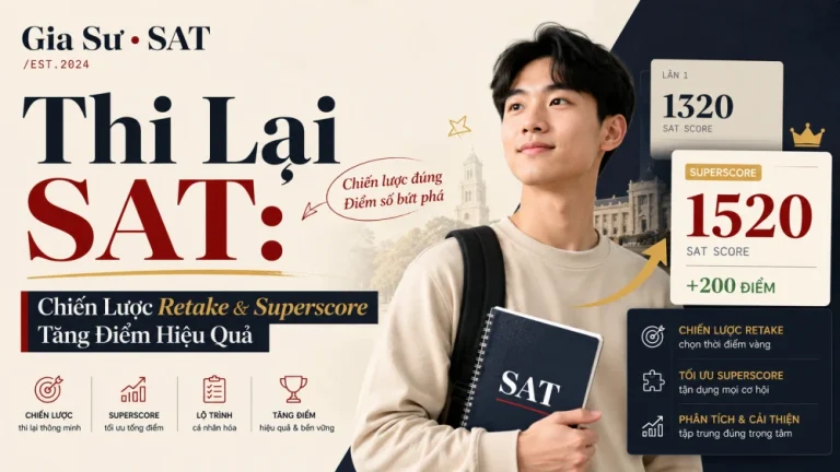 Thi Lại SAT: Chiến Lược Retake & Superscore Tăng Điểm Hiệu Quả