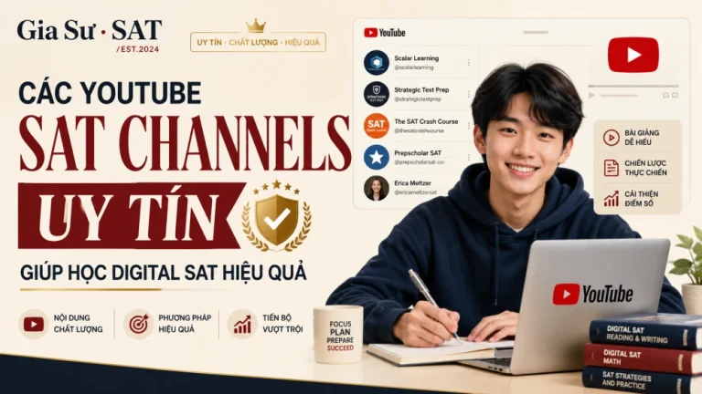Các YouTube SAT Channels Uy Tín Giúp Học Digital SAT Hiệu Quả