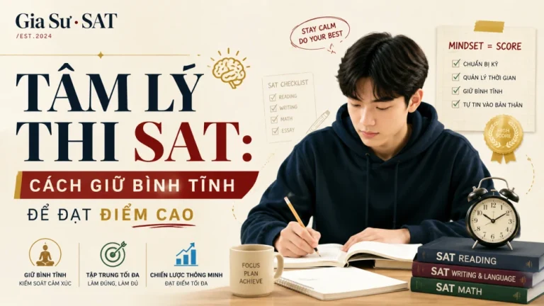 Tâm Lý Thi SAT: Cách Giữ Bình Tĩnh Để Đạt Điểm Cao