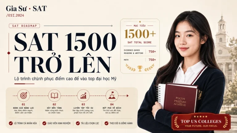 SAT 1500 trở lên: Lộ trình chinh phục điểm cao để vào top đại học Mỹ