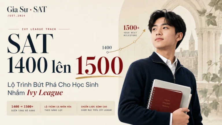SAT 1400 lên 1500: Lộ Trình Bứt Phá Cho Học Sinh Nhắm Ivy League