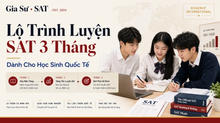 Lộ Trình Luyện SAT 3 Tháng Cho Học Sinh Quốc Tế