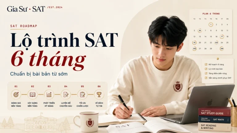 Lộ trình SAT 6 tháng: Chuẩn bị bài bản từ sớm