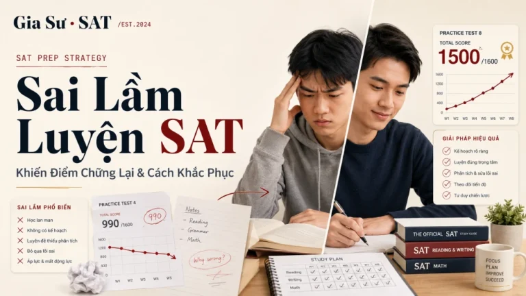 Sai Lầm Luyện SAT Khiến Điểm Chững Lại & Cách Khắc Phục