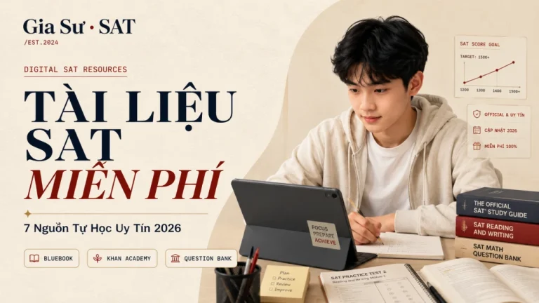 Tài Liệu SAT Miễn Phí: 7 Nguồn Tự Học Uy Tín 2026