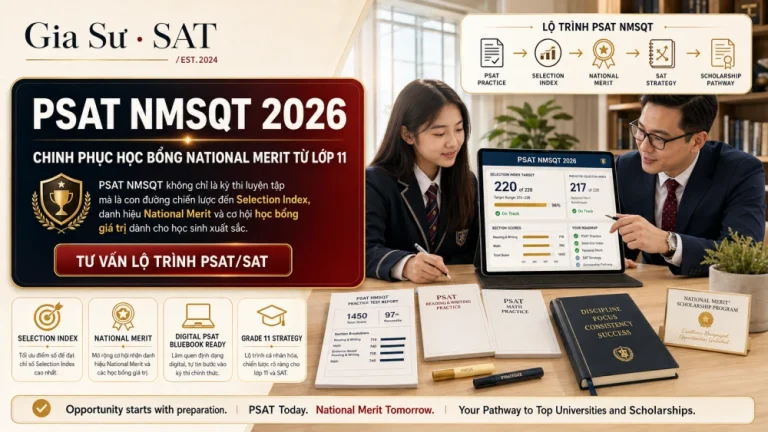 PSAT NMSQT 2026: Hướng Dẫn Chinh Phục Học Bổng National Merit