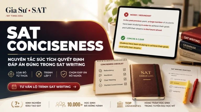 SAT Conciseness: Nguyên Tắc Súc Tích Trong SAT Writing