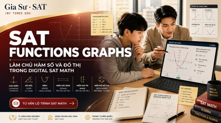 SAT Functions Graphs là gì? Cách đọc đồ thị hàm số trong Digital SAT
