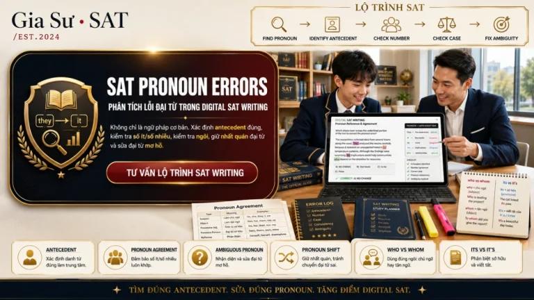 SAT Pronoun Errors: Cách Nhận Diện Và Sửa Lỗi Đại Từ Trong Digital SAT