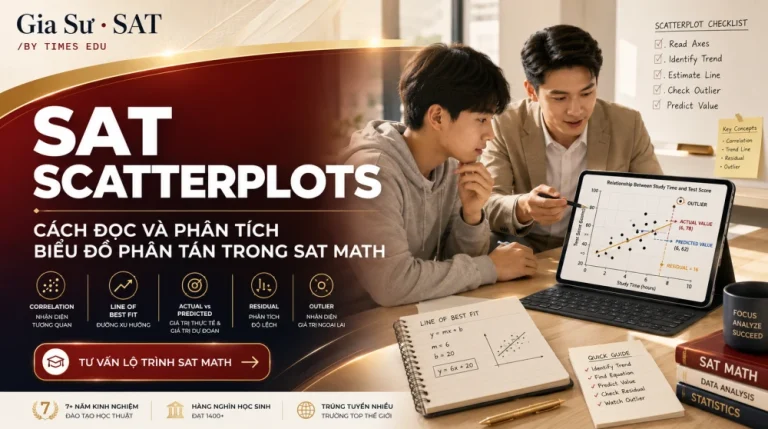 SAT Scatterplots là gì? Cách đọc biểu đồ phân tán trong SAT Math