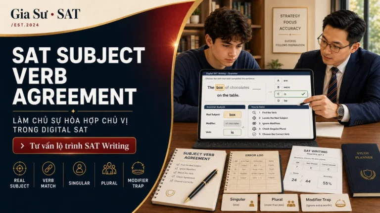 SAT Subject Verb Agreement: Mẹo Tránh Lỗi Hòa Hợp Chủ Vị SAT