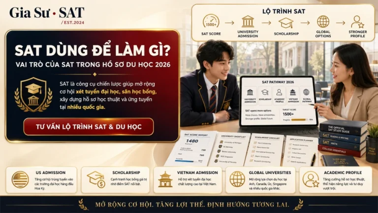 SAT Dùng Để Làm Gì? Vai Trò Của SAT Trong Hồ Sơ Du Học 2026