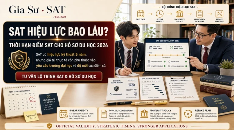 SAT Hiệu Lực Bao Lâu? Thời Hạn Điểm SAT Cho Hồ Sơ Du Học 2026
