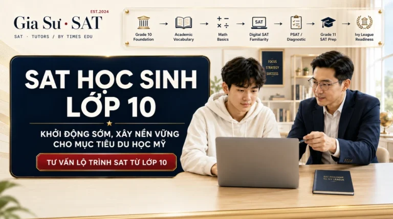 SAT học sinh lớp 10: Lộ trình khởi động sớm để xây nền vững
