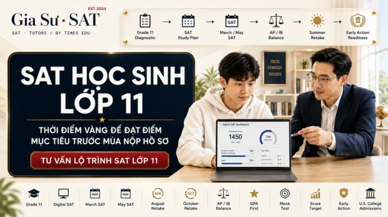 SAT học sinh lớp 11: Cách lập kế hoạch thi SAT trước lớp 12