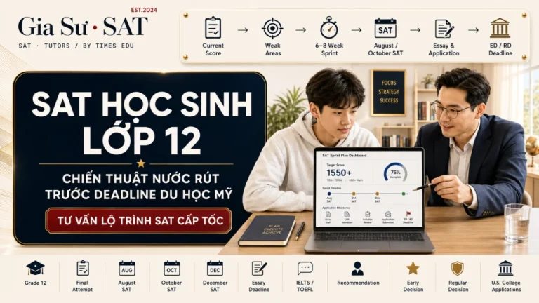 SAT học sinh lớp 12: Cách thi lại SAT để cải thiện điểm kịp hồ sơ