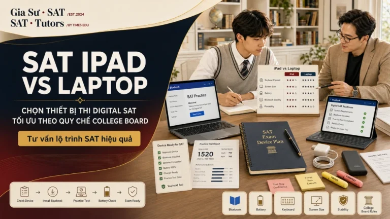 SAT iPad vs Laptop: Nên chọn thiết bị nào để thi Digital SAT?