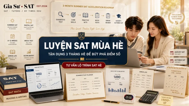 Luyện SAT Mùa Hè: Lộ trình 3 tháng bứt phá điểm số hiệu quả
