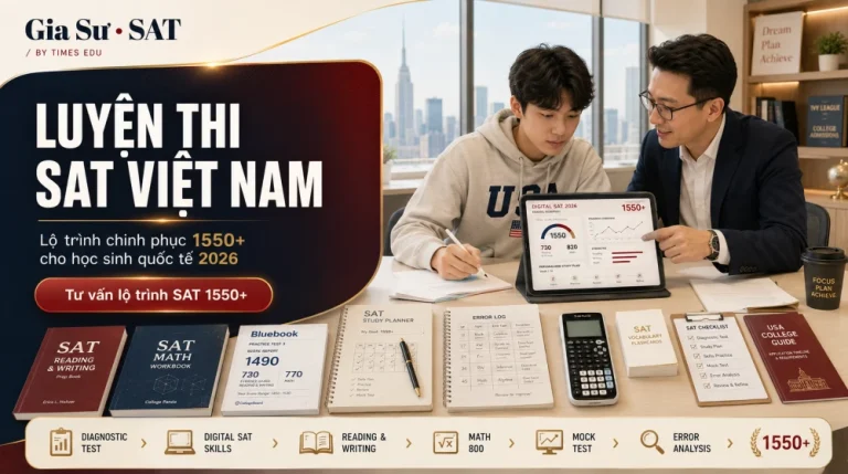 Luyện Thi SAT Việt Nam: Lộ trình chinh phục 1550+ cho học sinh quốc tế